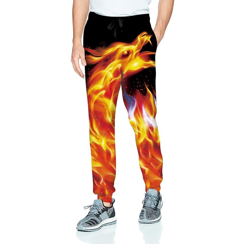 Fire Dragon Funny Sweatpants