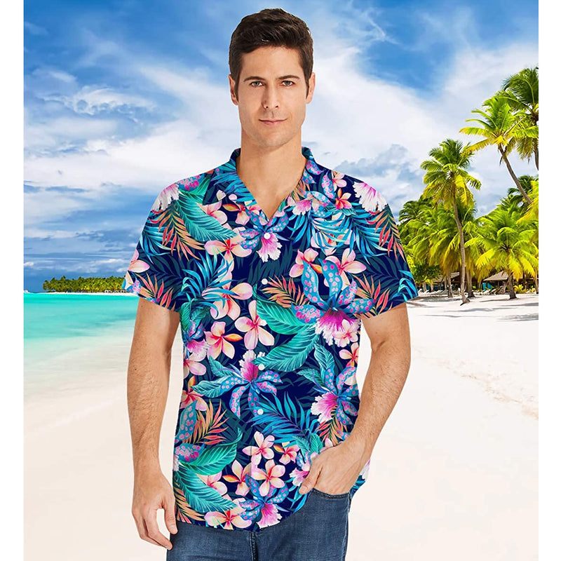 Floral Flowers Funny Button Up Shirt