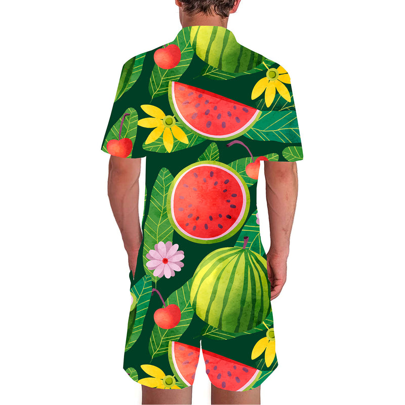 Floral Watermelon Men Romper
