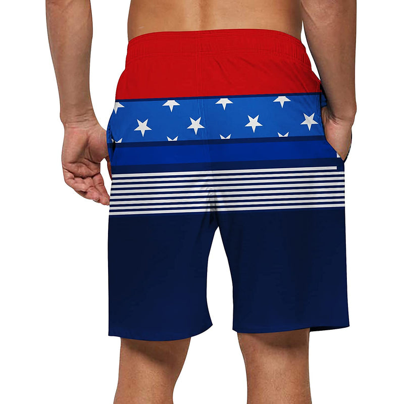 American Flag Funny Swim Trunks