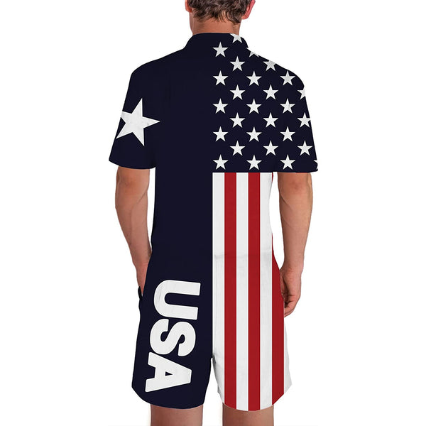 The USA Flag Men Romper