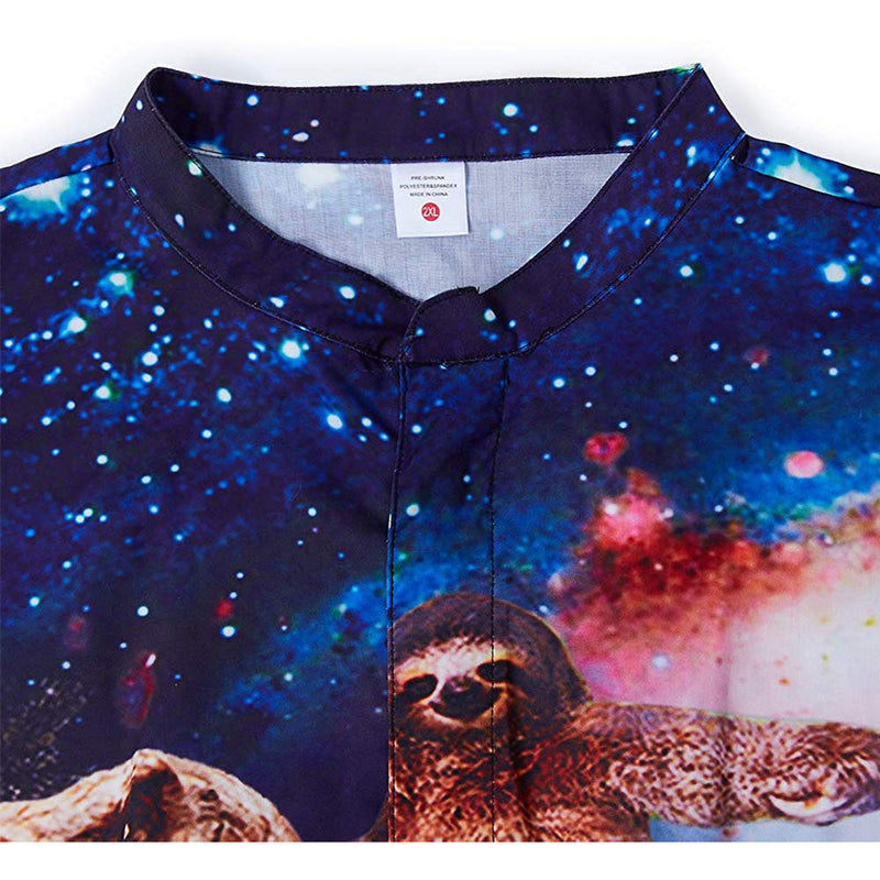 Sloth Riding Dinosaur Male Romper