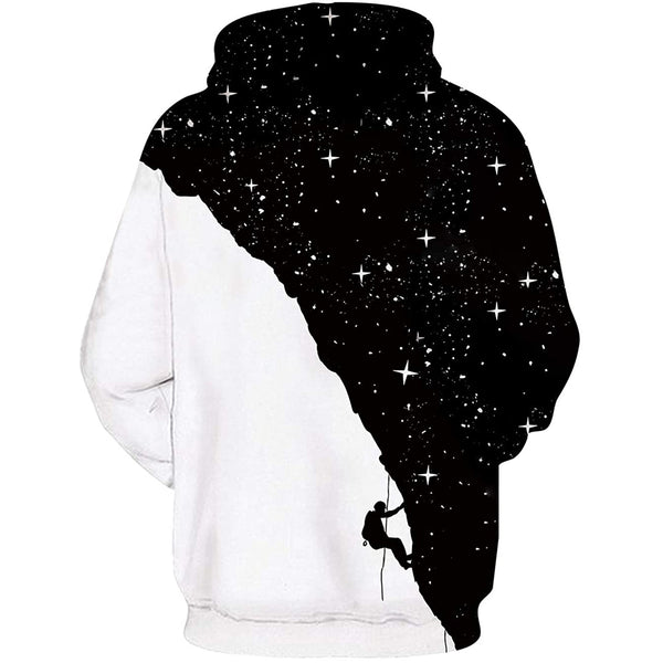 Galaxy Climbing Mountain Funny Hoodie