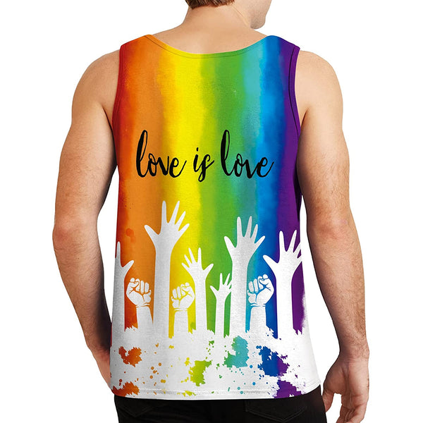 Gay Pride Love is Love Funny Tank Top