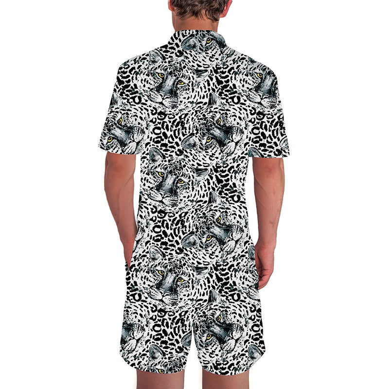 Leopard Print Male Romper