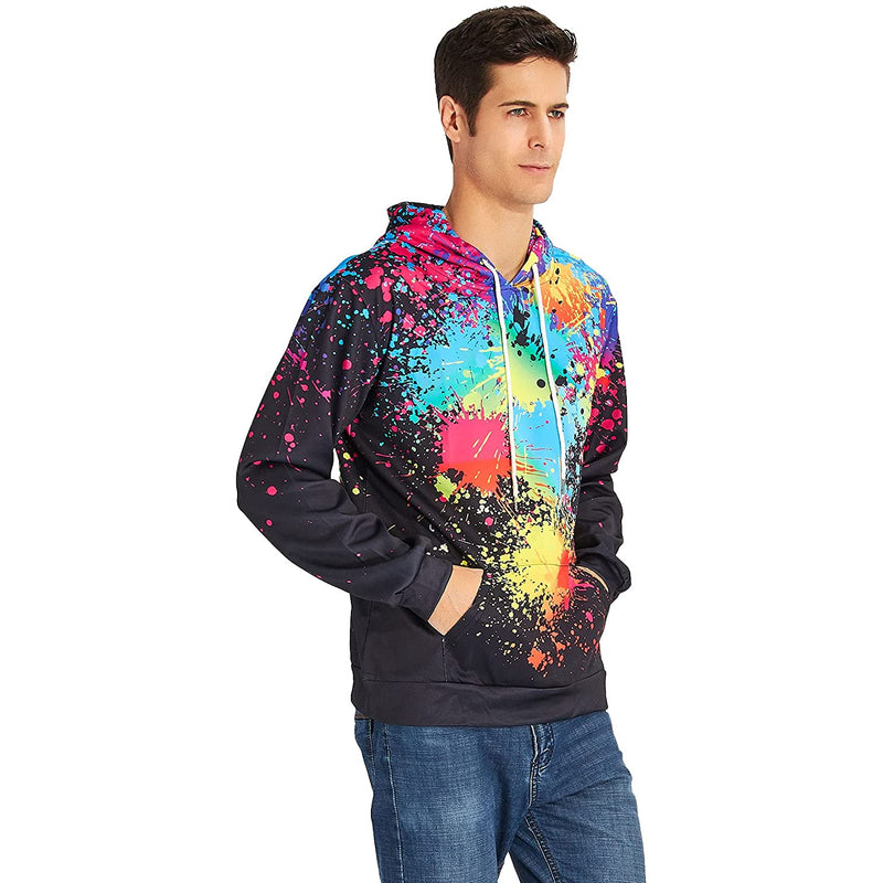 Paint Splatter Black Hoodie