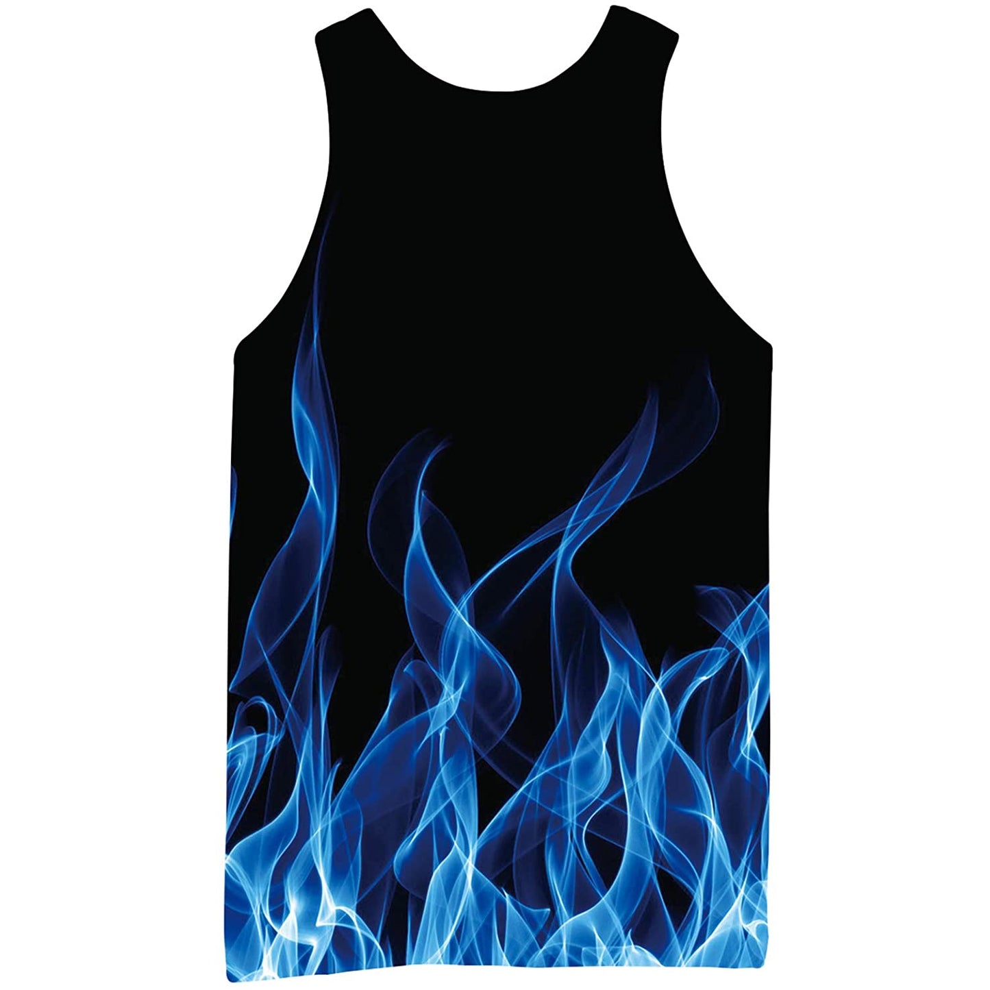 Lustiges Tank Top mit blauer Flamme