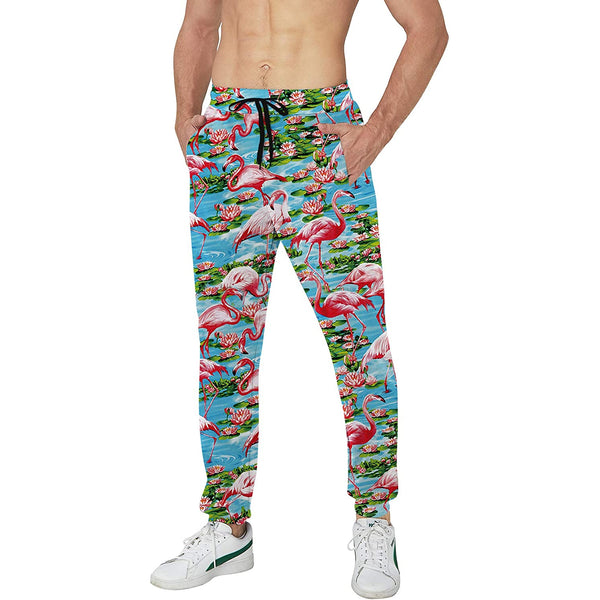 Pink Flamingo Funny Sweatpants