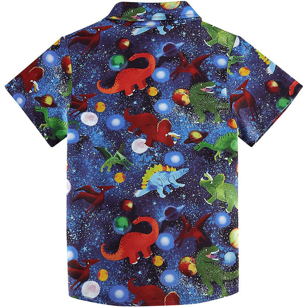 Space Galaxy Dinosaur Funny Toddler Hawaiian Shirt