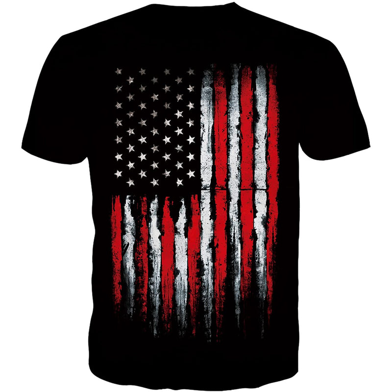 Black American Flag Funny T Shirt