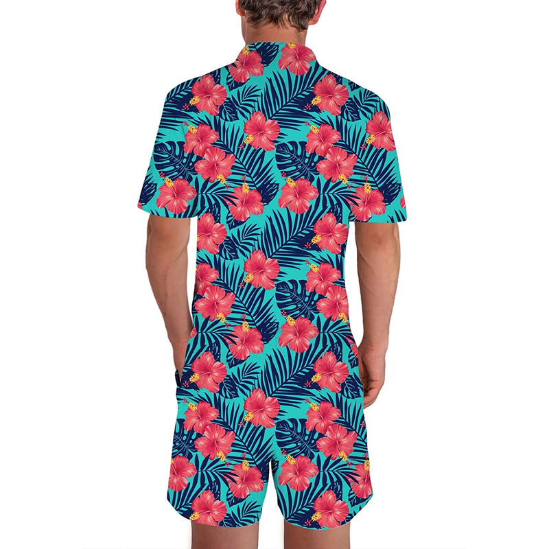 Floral Hawaii Men Romper