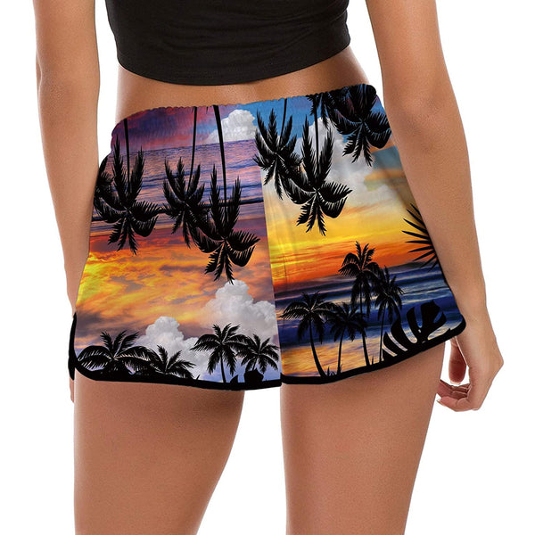 Palm Tree Funny Board Shorts for Women