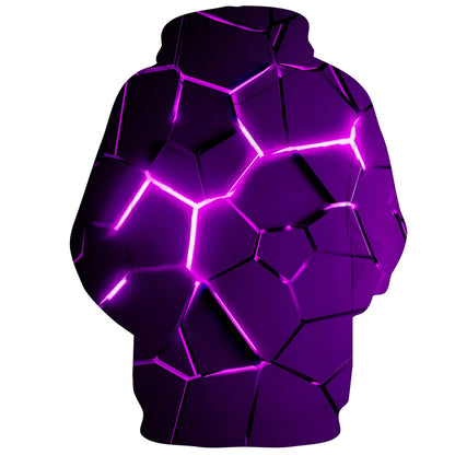 Paarse Crack Fissure Grappige Hoodie