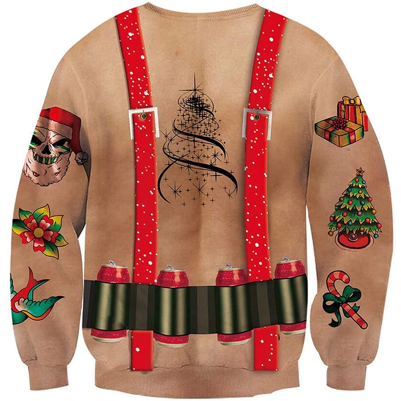 Tie Soldier Style Ugly Christmas Sweater
