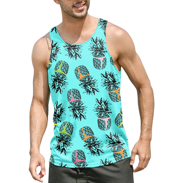 Pineapple Blue Funny Tank Top