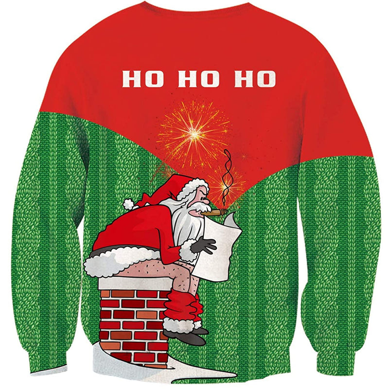 Christmas Sweater - Red/Santa - Kids