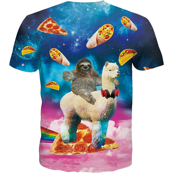 Sloth Riding Llama Funny T Shirt