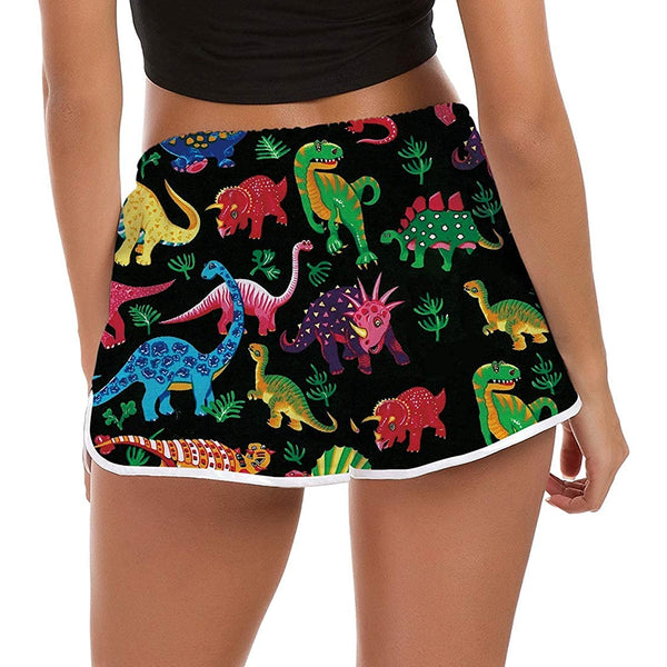 Dinosaurs Funny Board Shorts for Women