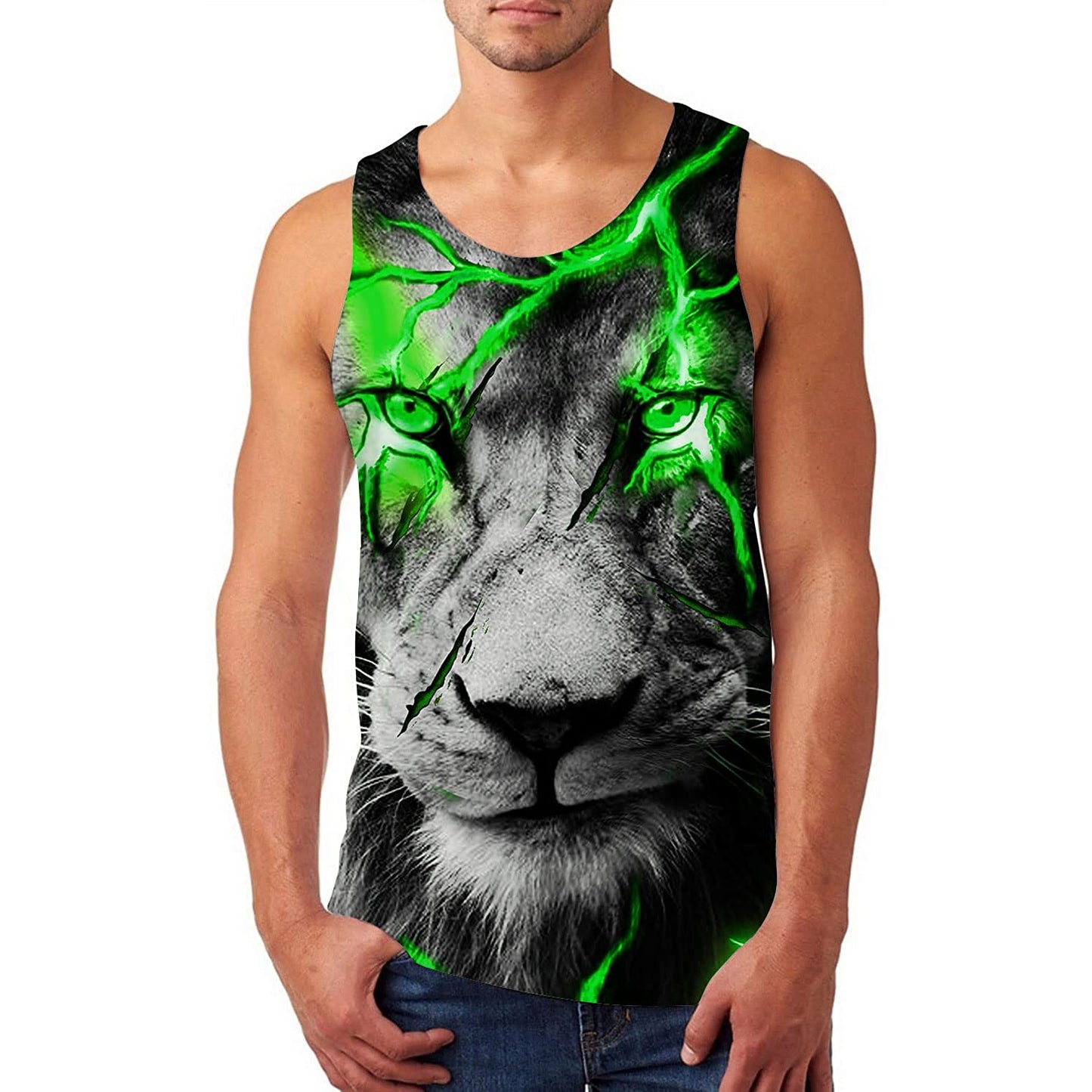 Green Lion Funny Tank Top
