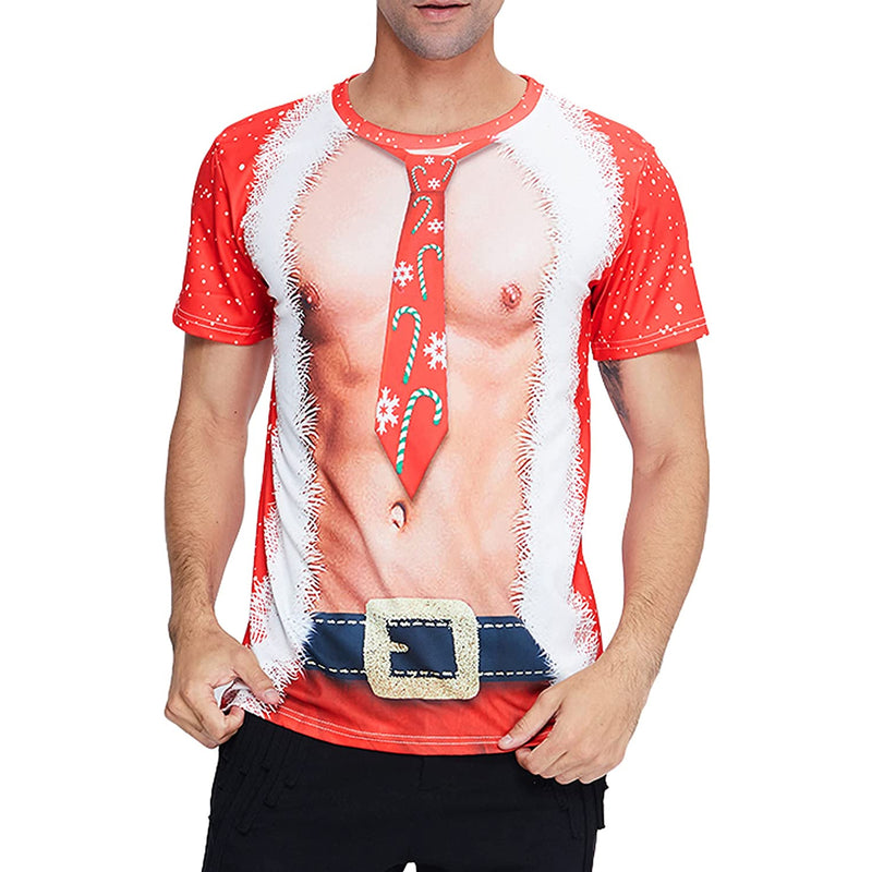 Tie Muscle Christmas Funny T Shirt