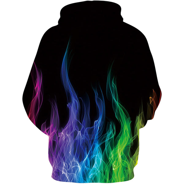 Colorful Flame Funny Hoodie