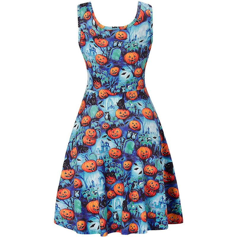 Halloween Pumpkin Funny Dress for Women