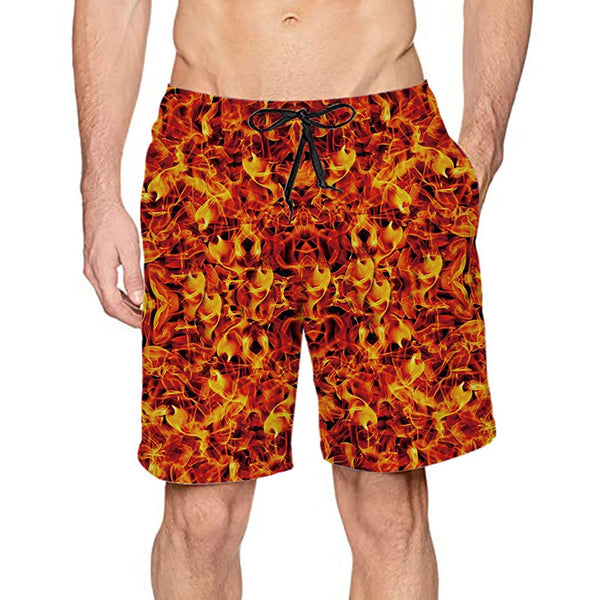 Fire Funny Swim Trunks