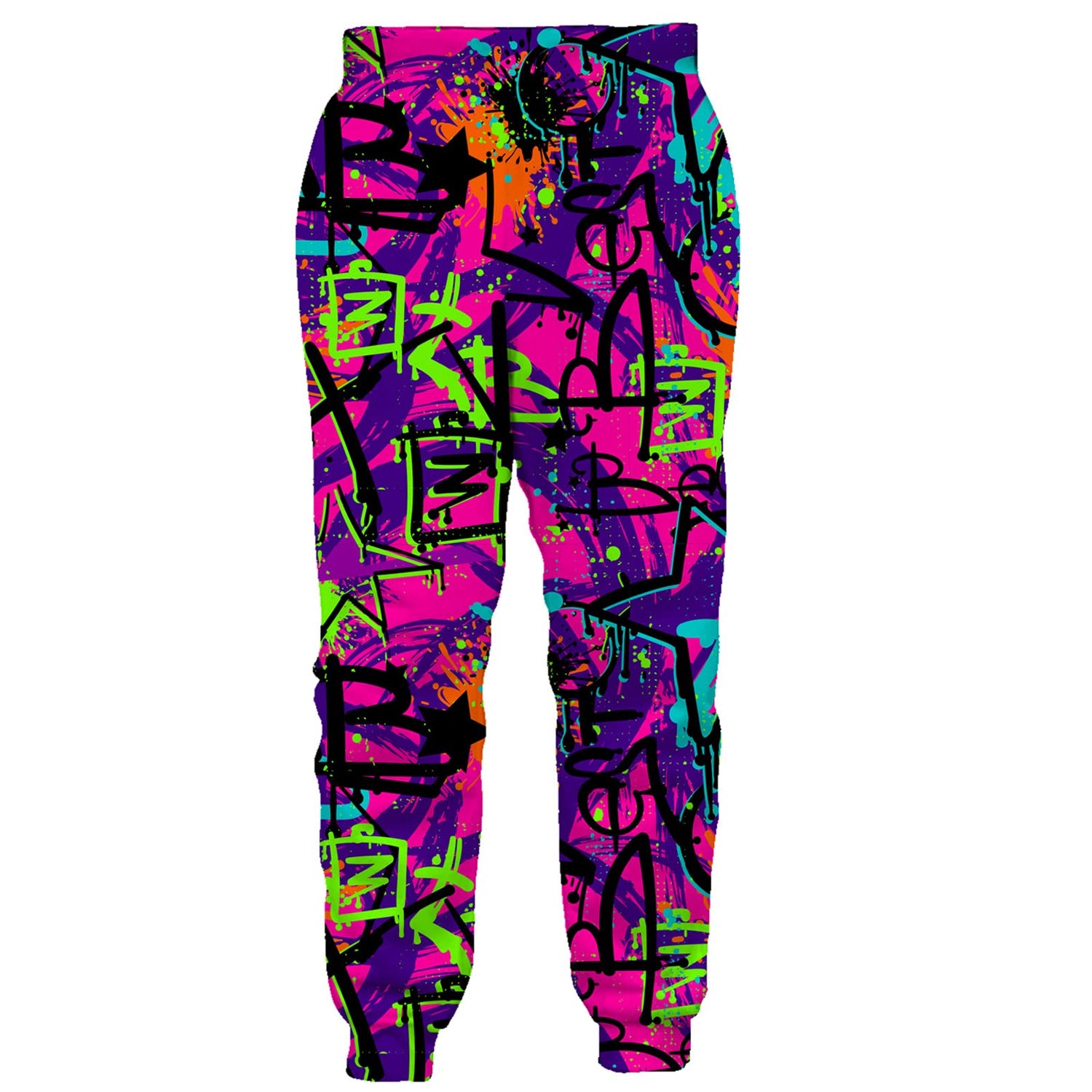 80s Colorful Graffiti Vintage Funny Sweatpants – D&F Clothing®