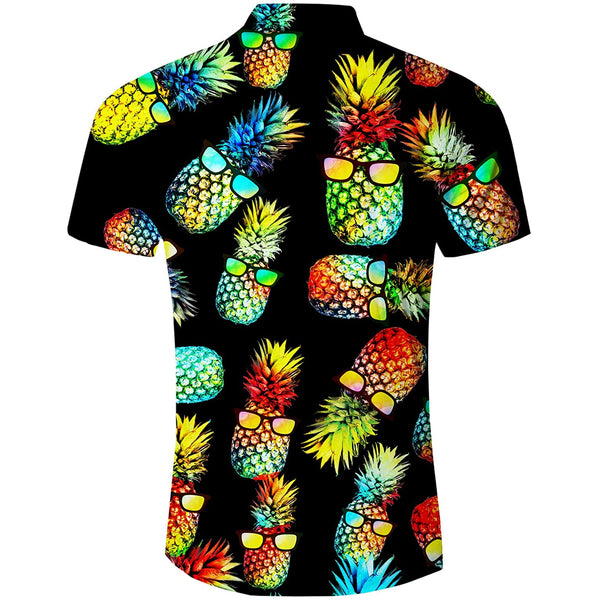Black Sunglasses Pineapple Funny Hawaiian Shirt