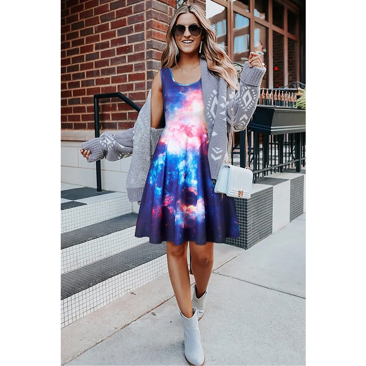 Galaxy Nebula Funny Dress for Women M Galaxy Nebula Funny Dress for Women M