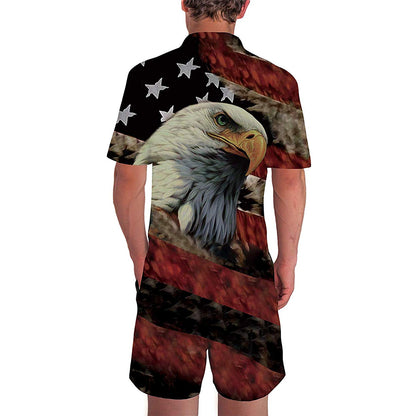 Amerikaanse vlag adelaar retro heren romper