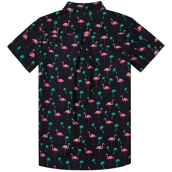 Palm Tree Flamingos Funny Toddler Hawaiian Shirt