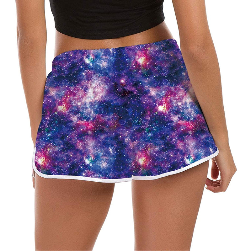 Galaxy Funny Board Shorts for Women