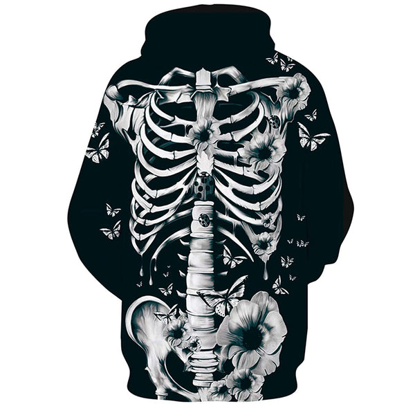 Skeleton Flowers Halloween Hoodie