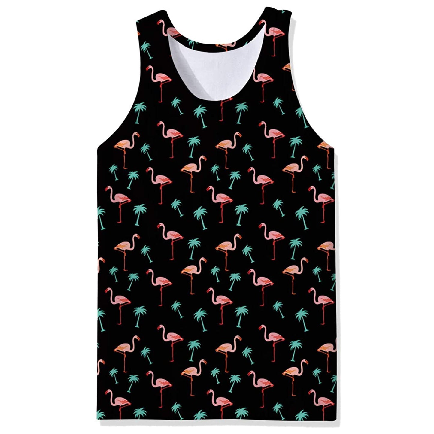 Lustiges Flamingo-Palmen-Tanktop