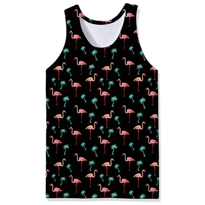Lustiges Flamingo-Palmen-Tanktop
