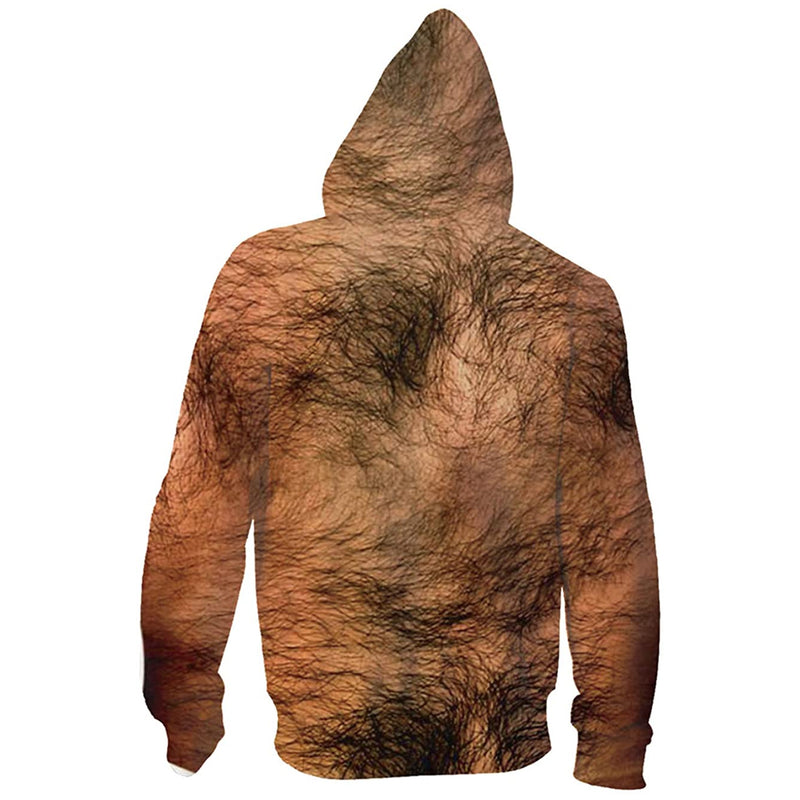 Ugly Hairy Chest Zip Hoodie