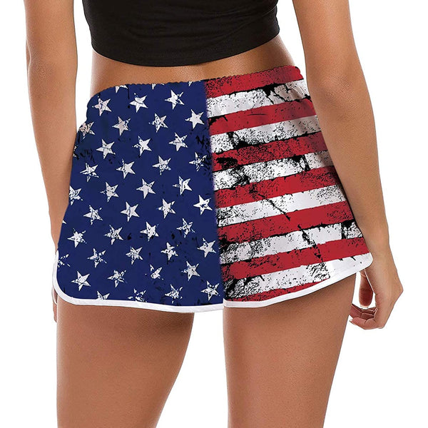 American Flag Funny Board Shorts for Women