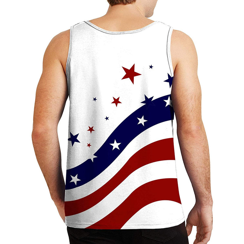 White American Flag Funny Tank Top