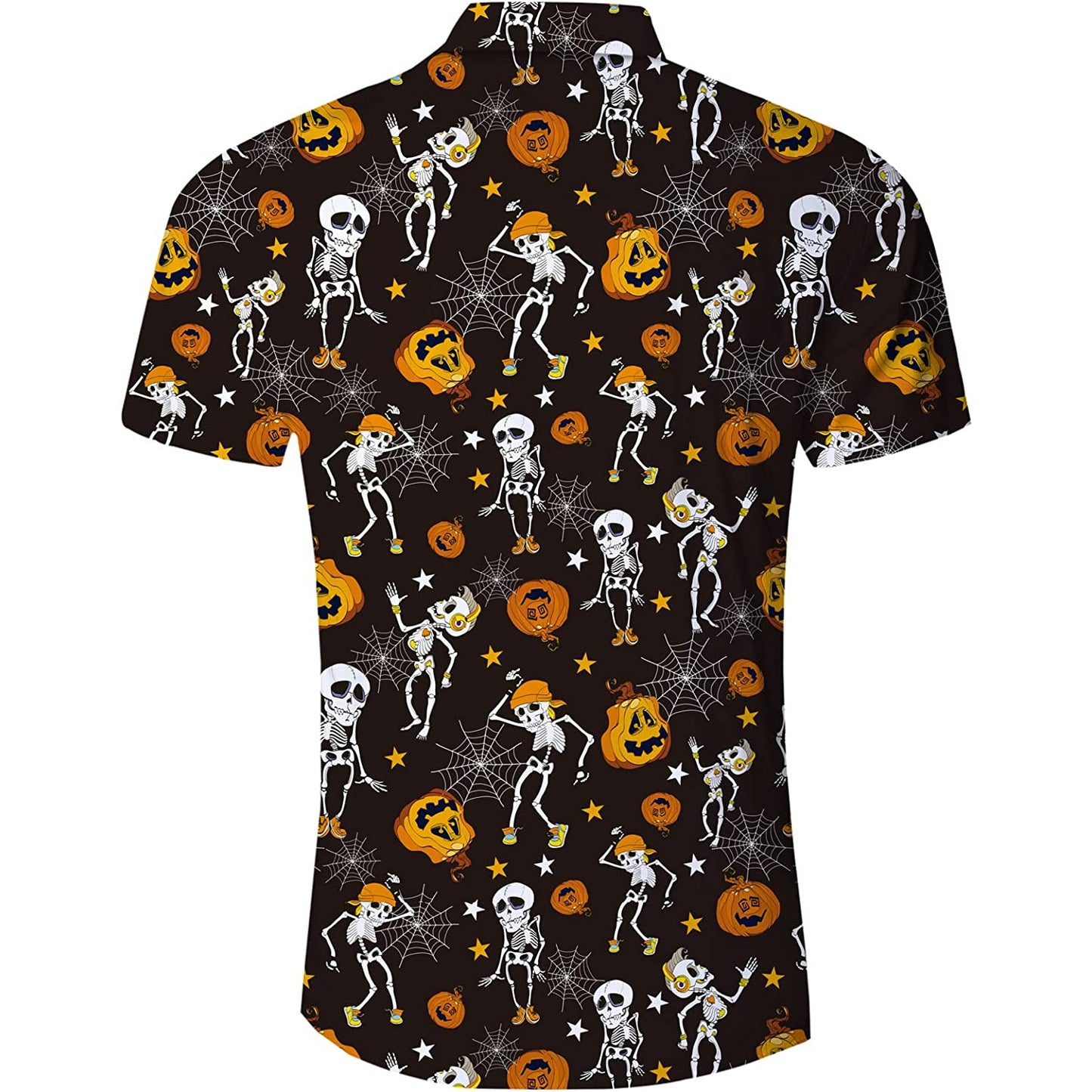 Halloween Pumpkins Skeleton Funny Hawaiian Shirt