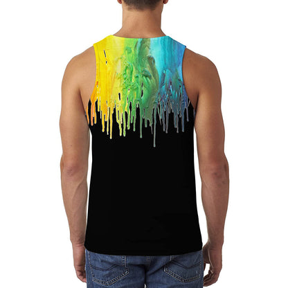Verfspatten Zwart Grappig Tanktopje