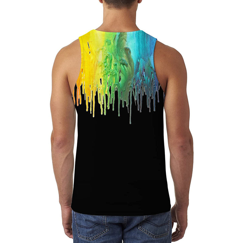 Paint Splatter Black Funny Tank Top