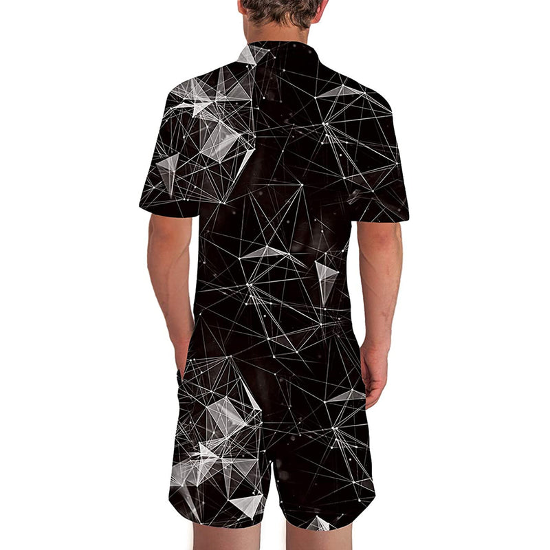 Black Science Fiction Men Romper