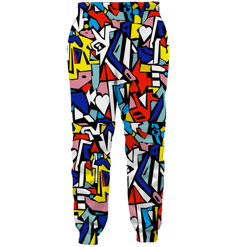 80s Colorful Graffiti Funny Sweatpants – D&F Clothing