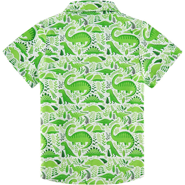 Green Dinosaur Funny Toddler Hawaiian Shirt