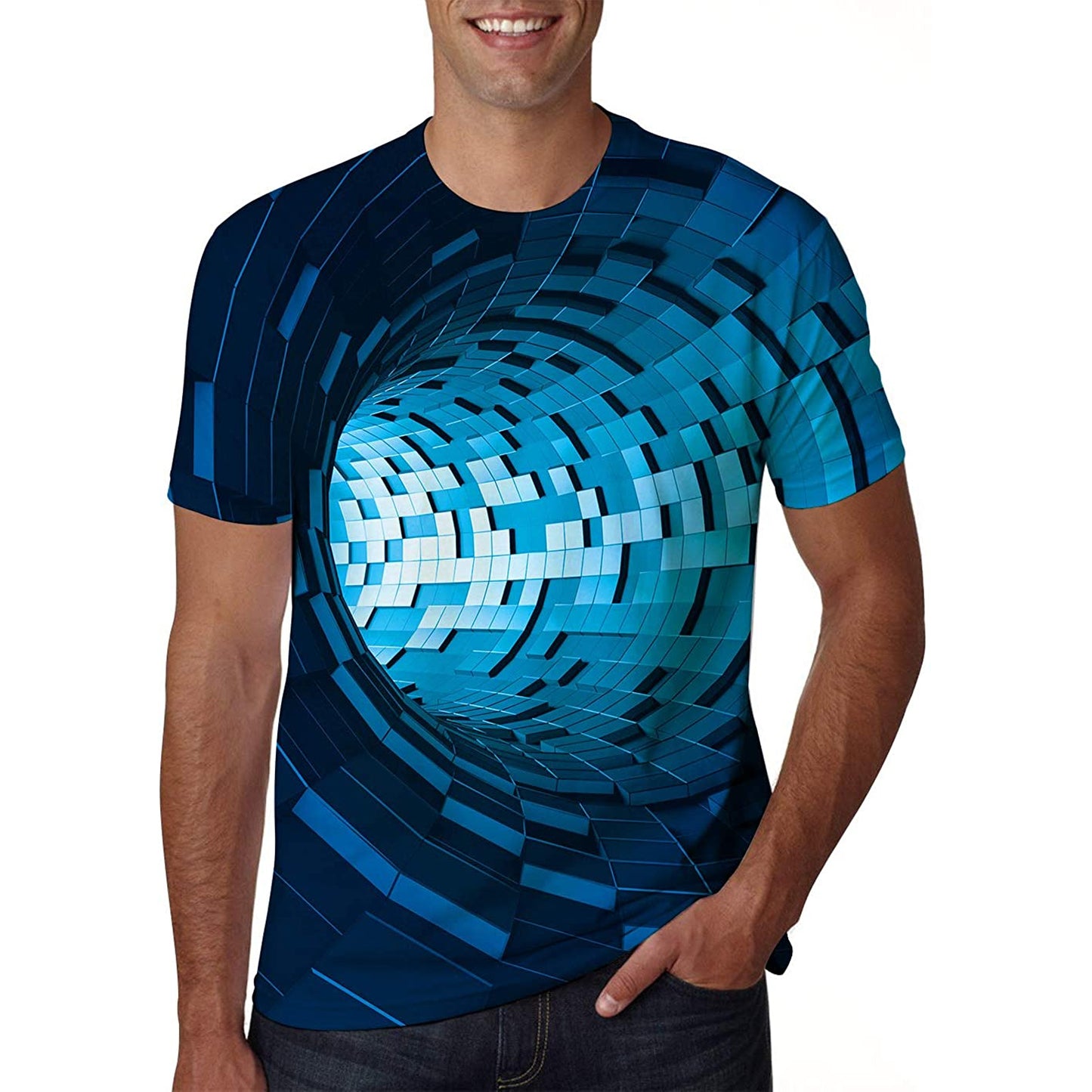 Diepblauwe Tijdtunnel Grappig T-shirt
