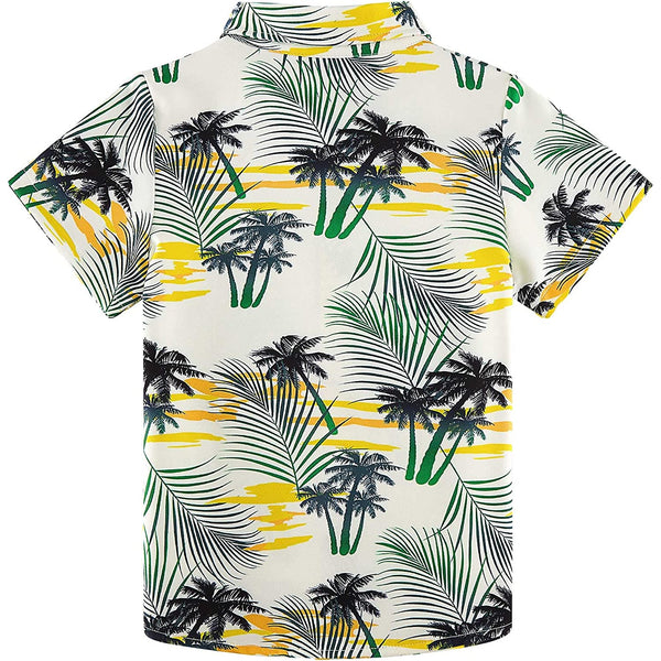 Hawaii Palm Tree Yellow Funny Toddler Hawaiian Shirt