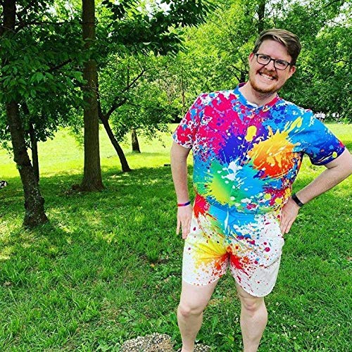 Paint Splatter Funny Male Romper