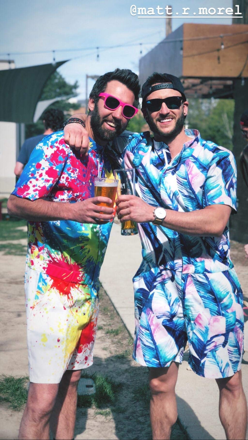 Paint Splatter Funny Male Romper