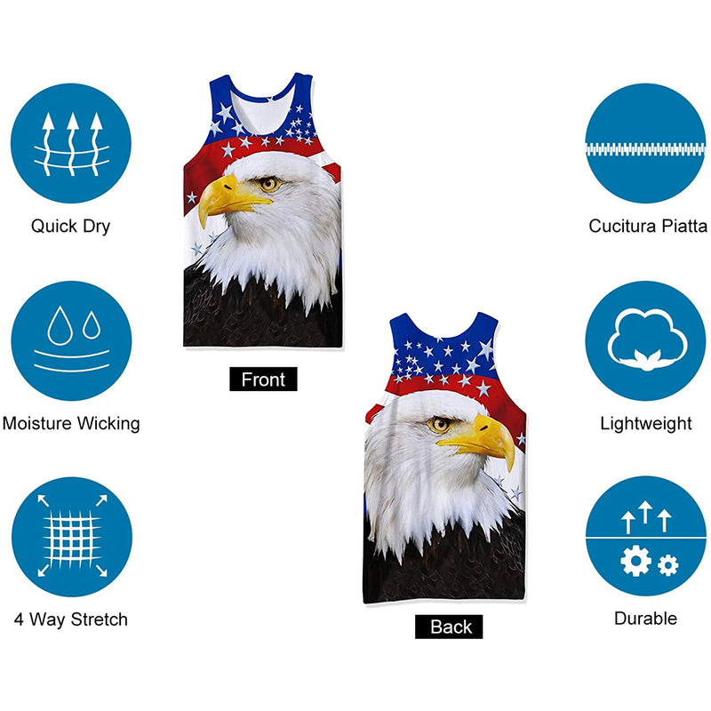 American Flag Eagle Funny Tank Top